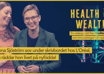 CEO Hanna Sjöström is the first one to guest BioStock’s new video podcast, Health & Wealth!